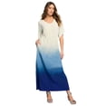 thumbnail image 1 of Roaman's Women's Plus Size Stretch Knit Dolman Sleeve Maxi Dress, 1 of 3