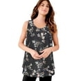 thumbnail image 1 of Roaman's Women's Plus Size Double-Layer Georgette Tank Top, 1 of 2