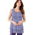 thumbnail image 1 of Roaman's Women's Plus Size Double-Layer Georgette Tank Top, 1 of 2