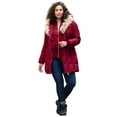 thumbnail image 1 of Roaman's Women's Plus Size Double Layer Puffer Coat, 1 of 6