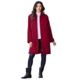 thumbnail image 1 of Roaman's Women's Plus Size Wool Blend Driving Coat, 1 of 6