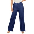 thumbnail image 1 of Roaman's Women's Plus Size Easy-Wear Wide Leg Jean, 1 of 3