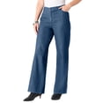 thumbnail image 1 of Roaman's Women's Plus Size Easy-Wear Wide Leg Jean, 1 of 3