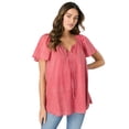 thumbnail image 1 of Roaman's Women's Plus Size Peasant Blouse, 1 of 5