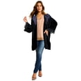 thumbnail image 1 of Roaman's Women's Plus Size Velour Embroidered wrap, 1 of 3