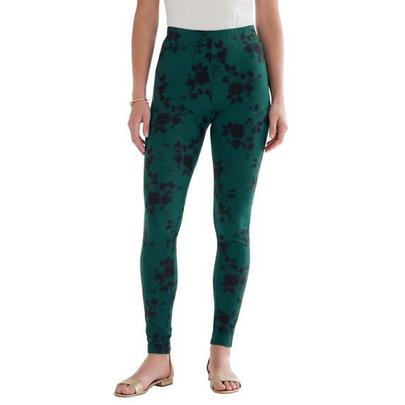 Roaman's Women's Plus Size Essential Stretch Ankle Length Pull-On Legging
