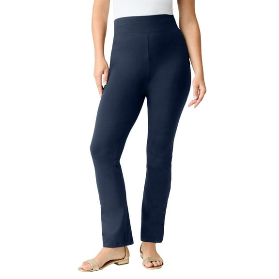 Roaman's Women's Plus Size Essential Stretch Yoga Pant