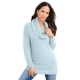 thumbnail image 1 of Roaman's Women's Plus Size Eyelash Cowl Neck Sweater, 1 of 4