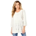 thumbnail image 1 of Roaman's Women's Plus Size Eyelet Big Shirt, 1 of 4