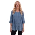 thumbnail image 1 of Roaman's Women's Plus Size Eyelet Big Shirt, 1 of 5