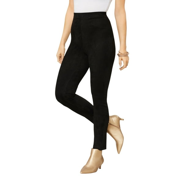 Roaman's Women's Plus Size Faux Suede Legging