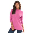 thumbnail image 1 of Roaman's Women's Plus Size Fine Gauge Drop Needle Mockneck Sweater, 1 of 5