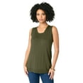 thumbnail image 1 of Roaman's Women's Plus Size Drop Needle Tank Lightweight Sweater Knit, 1 of 3