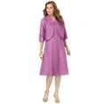 thumbnail image 1 of Roaman's Women's Plus Size Fit And Flare Jacket Suit Dress, 1 of 5