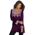 thumbnail image 1 of Roaman's Women's Plus Size Fit-And-Flare Tunic Sweater, 1 of 4