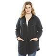 thumbnail image 1 of Roaman's Women's Plus Size Fleece Zip Hoodie Sweatshirt, 1 of 6