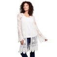 thumbnail image 1 of Roaman's Women's Plus Size Floral Lace Crochet Duster, 1 of 4