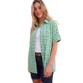 thumbnail image 1 of Roaman's Women's Plus Size French Check Shirt, 1 of 6