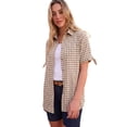 thumbnail image 1 of Roaman's Women's Plus Size French Check Shirt, 1 of 6
