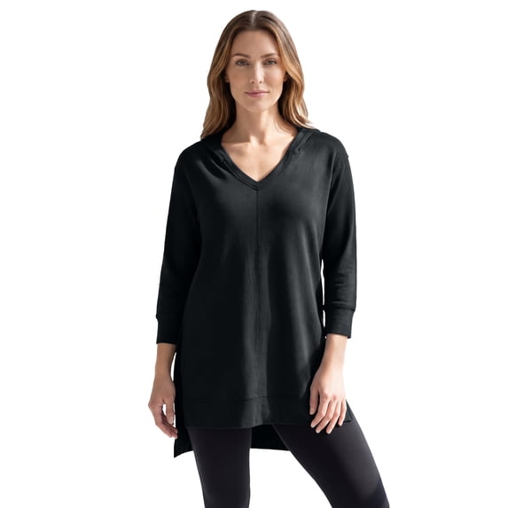 Roaman's Women's Plus Size French Terry Tunic Hoodie