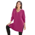 thumbnail image 1 of Roaman's Women's Plus Size French Terry Tunic Hoodie, 1 of 6