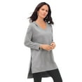 thumbnail image 1 of Roaman's Women's Plus Size French Terry Tunic Hoodie, 1 of 5