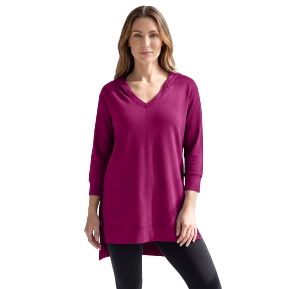 Roaman's Women's Plus Size French Terry Tunic Hoodie