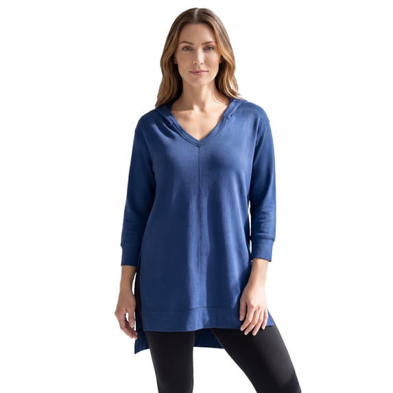 Roaman's Women's Plus Size French Terry Tunic Hoodie