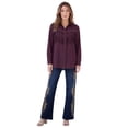 thumbnail image 1 of Roaman's Women's Plus Size Fringe Big Shirt, 1 of 3