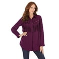 thumbnail image 1 of Roaman's Women's Plus Size Fringe Big Shirt, 1 of 3