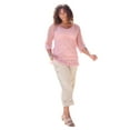 thumbnail image 1 of Roaman's Women's Plus Size Fringed Crochet Sweater, 1 of 5