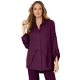 thumbnail image 1 of Roaman's Women's Plus Size Georgette Overlay Big Shirt, 1 of 6