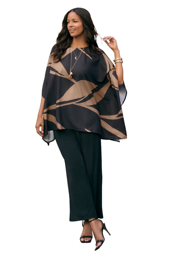 Women's Plus Size Georgette Poncho