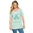 thumbnail image 1 of Roaman's Women's Plus Size Graphic Tee, 1 of 4