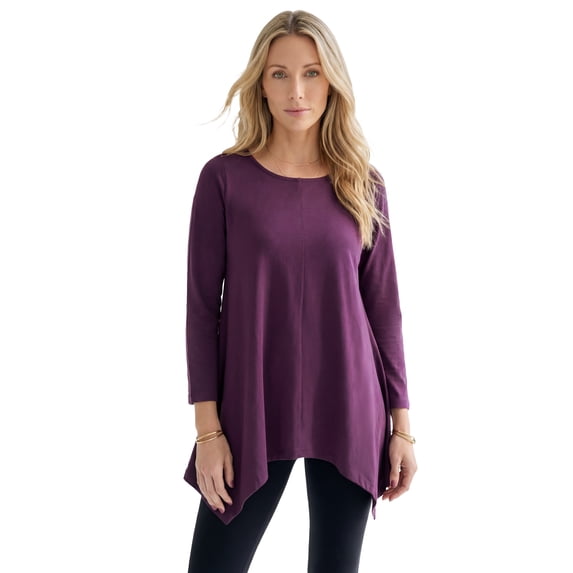 Roaman's Women's Plus Size Ultimate Handkerchief Hem Tunic