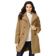 thumbnail image 1 of Roaman's Women's Plus Size Double Breasted Teddy Coat, 1 of 6