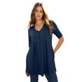 thumbnail image 1 of Roaman's Women's Plus Size Henley Tunic, 1 of 1