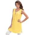 thumbnail image 1 of Roaman's Women's Plus Size Henley Ultimate Tunic Tank, 1 of 5