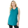 thumbnail image 1 of Roaman's Women's Plus Size Henley Ultimate Tunic Tank, 1 of 5