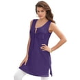 thumbnail image 1 of Roaman's Women's Plus Size Henley Ultimate Tunic Tank, 1 of 5