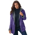 thumbnail image 1 of Roaman's Women's Plus Size Hooded All-Weather Jacket Fleece Lining Rain Coat, 1 of 6
