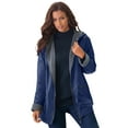 thumbnail image 1 of Roaman's Women's Plus Size Hooded All-Weather Jacket Fleece Lining Rain Coat, 1 of 6