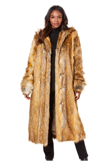 Faux Fur Coats with Hoods