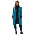 thumbnail image 1 of Roaman's Women's Plus Size Knee Length Hooded Nylon Jacket, 1 of 6