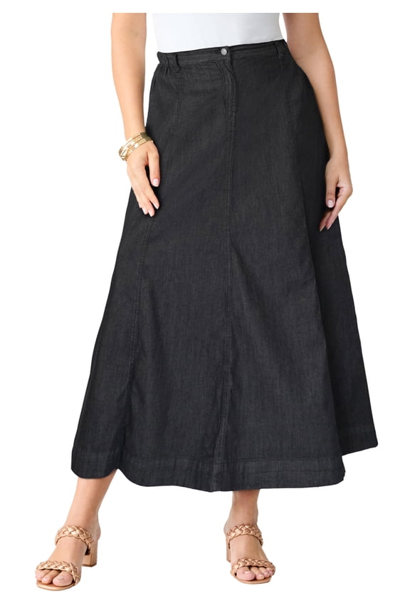Women's Plus Size 24/7 Stretch A Line Maxi Skirt