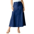 thumbnail image 1 of Roaman's Women's Plus Size 24/7 Stretch A Line Maxi Skirt, 1 of 6
