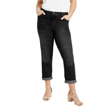 Roaman's Women's Plus Size Invisible Stretch Iconic Boyfriend Jean