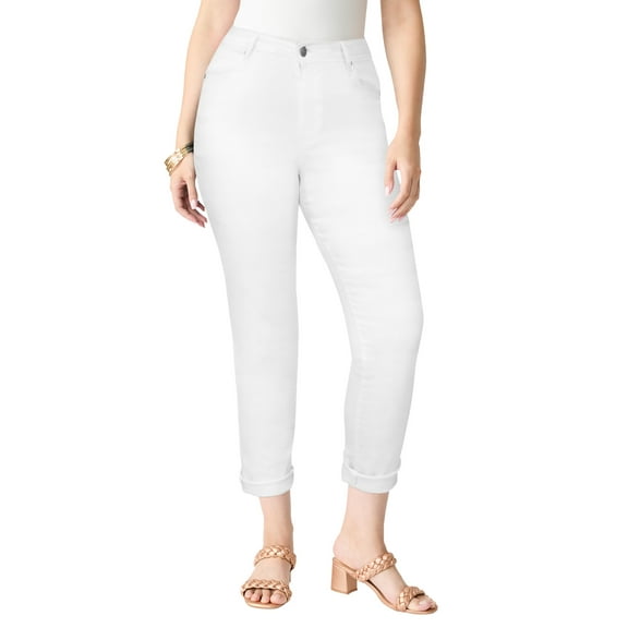 Roaman's Women's Plus Size Classic Stretch Boyfriend Jean