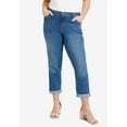 thumbnail image 1 of Roaman's Women's Plus Size Classic Stretch Boyfriend Jean, 1 of 5