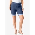 thumbnail image 1 of Roaman's Women's Plus Size 24/7 Stretch Cuffed Short, 1 of 4